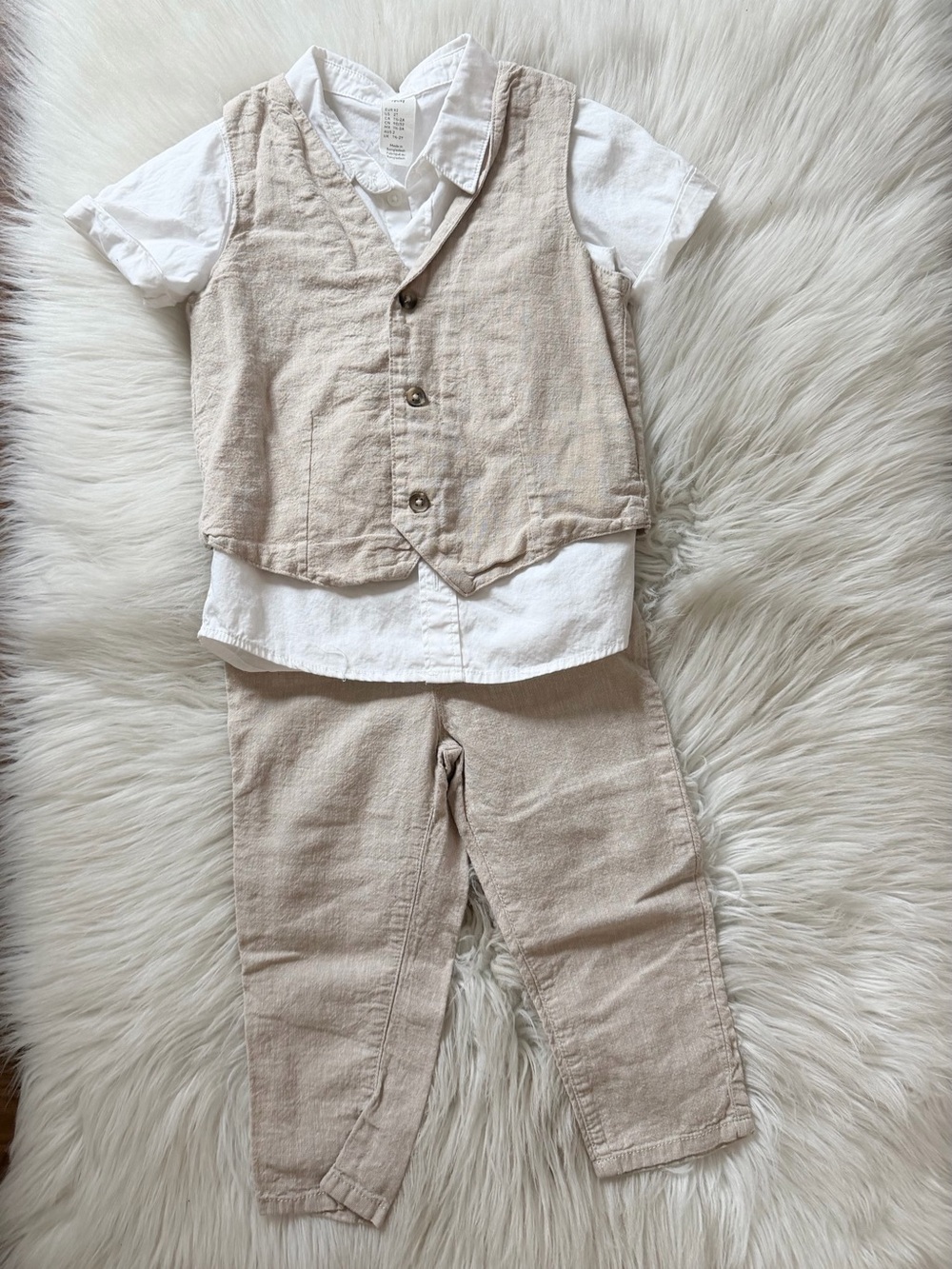 H&M Linen Blend Kids Matching Vest Set